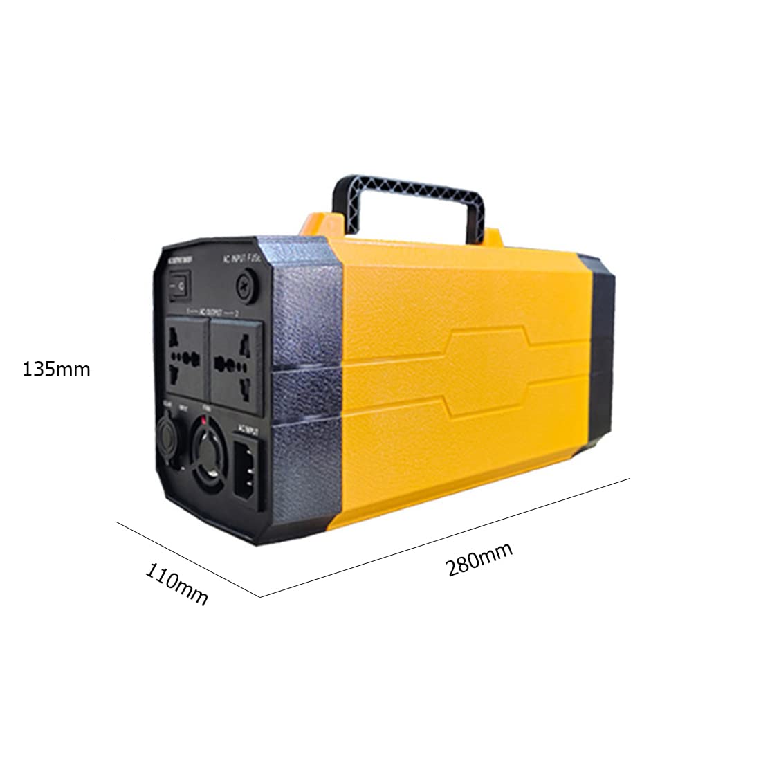 Batería de Respaldo Estación de energía portátil 1000 Watts Pico 500Wh Batería de Litio para Acampar/Viajar/Uso en Interiores y Exteriores (Panel Solar no Incluido)