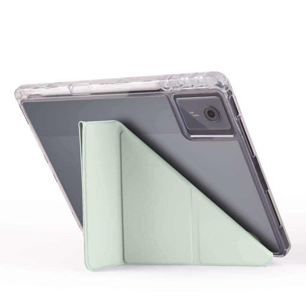 Generic etui kompatybilne z Xiaomi Redmi Pad 2 Pro (kolor: jasnozielony) skórzany pokrowiec z klapką twardy silikonowy pokrowiec na tył