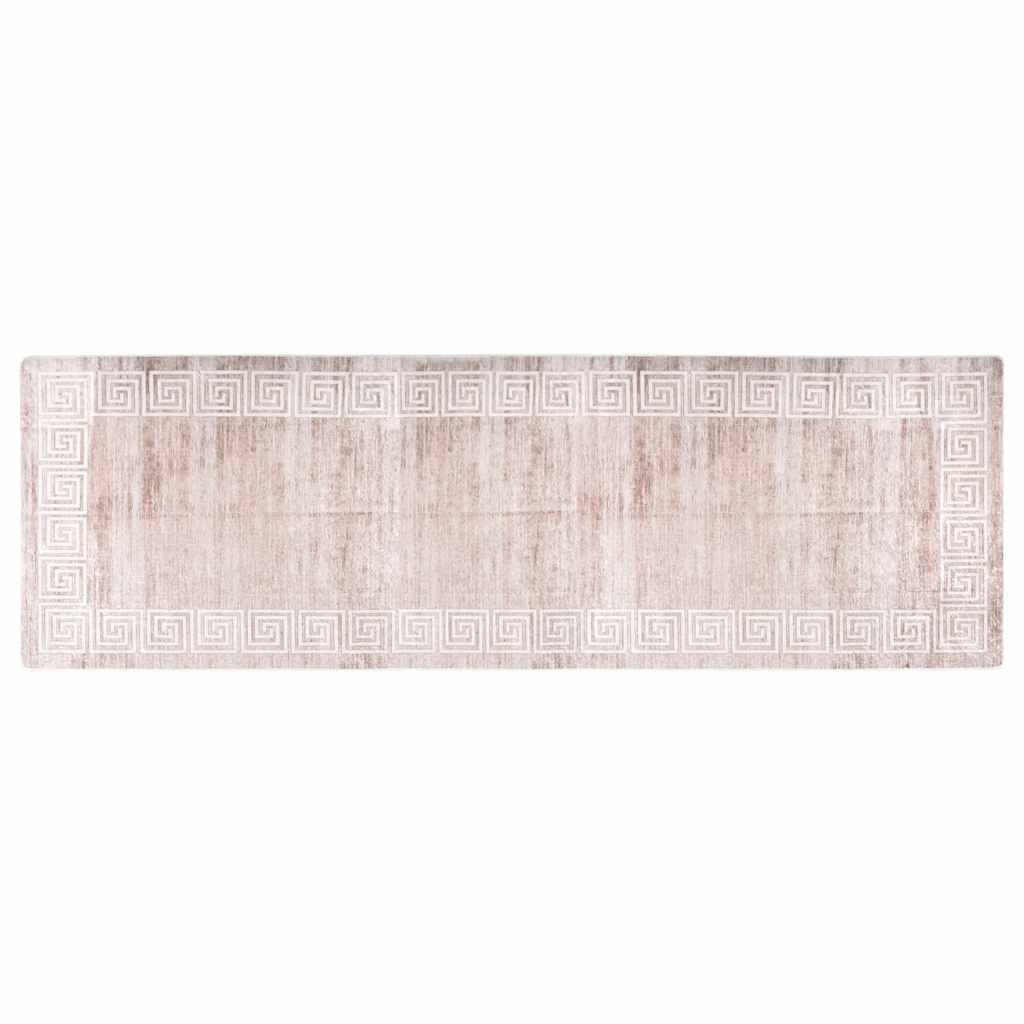 Tapis de couloir lavable pour entrée et salon chaleureux en velours