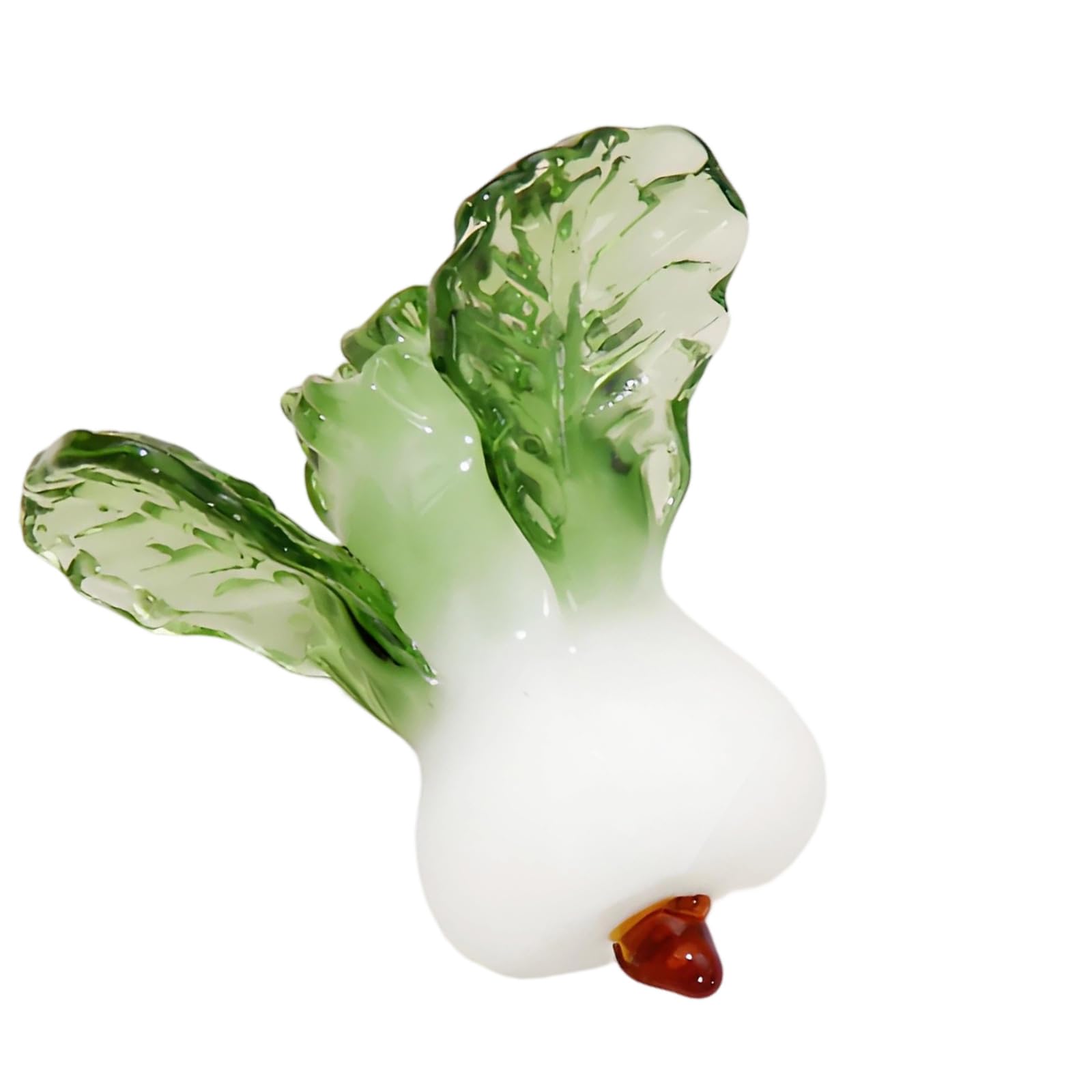 hogtnd Glass Chinese Cabbage Statue, Fengshui Decoration, Housewarming Gift for Celebrations, Holidays, Bring Good Luck Glass Chinese Cabbage Ornament