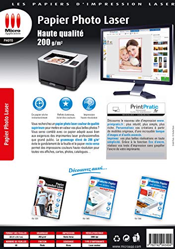 Micro Application Papier photo Laser A4 200 gm² - vue 4
