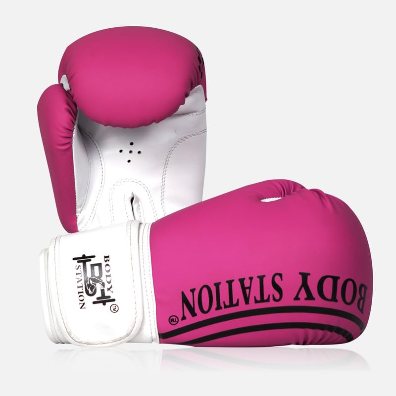 Image of Boxing Gloves - Faux Leather Training Gloves with Hook and Loop Velcro Closure for Long-Lasting Strength and Durability
