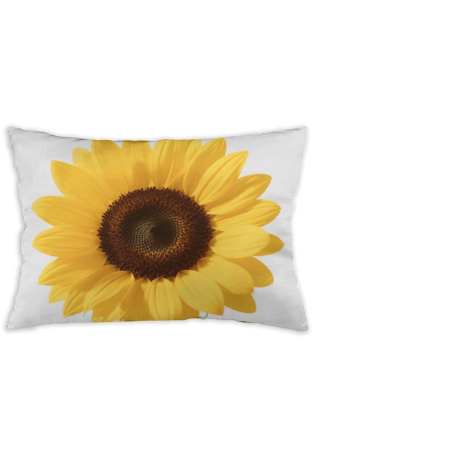 FodPand Decorative Throw Pillow Covers 12x20 Short Plush Yellow Summer Sunflower Body Pillowcase Cushion Cases with Invisible Zipper Rectangle Lumbar Pillow Shells for Sofa Couch Chair Bed Home Decor