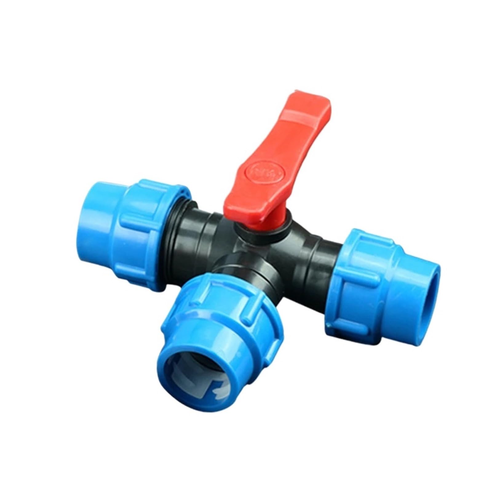 Vanne de raccordement rapide à trois voies en T de 25mm pour tuyau PVC