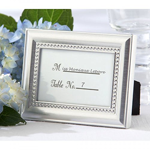 Beautifully Beaded Silver Photo Frame/Placeholder"As seen in The hit Movie 27 Dresses" -96 Count