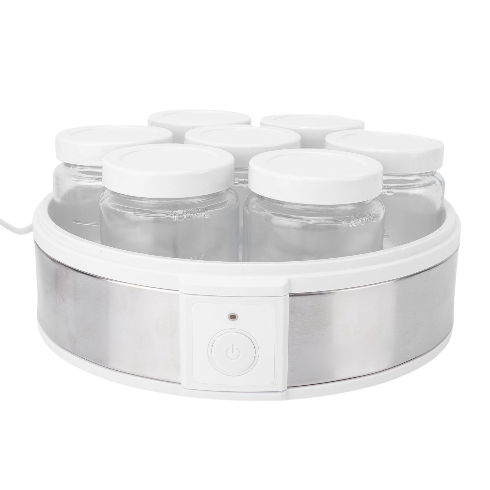 Haofy Yogurtera Eléctrica con Tarros de Vidrio, Máquina de Yogur Griego Casera de 20 W para Yogur Probiótico Orgánico, Aparato Multifuncional para Amantes del y Conscientes de la Salud