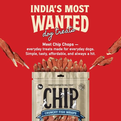 Image of Chip Chops Dog Treat, 70g, Tasty & Nutritious Dog Snack (Crunchy Fish, Pack of 1)
