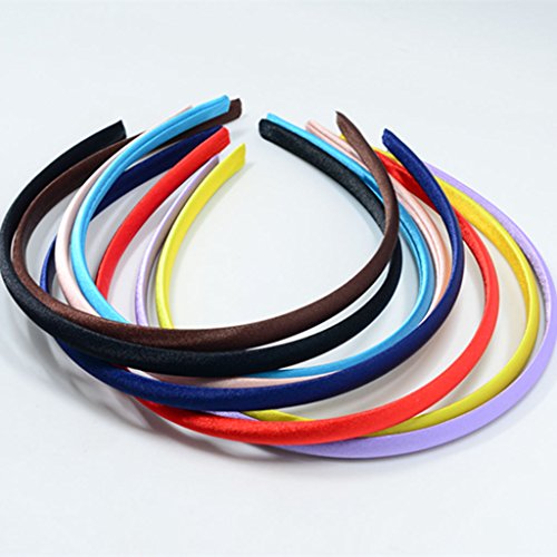 Hellery 8 x satijnen stoffen haarband haarspeld DIY kinderen meisjes haaraccessoires - Image 6