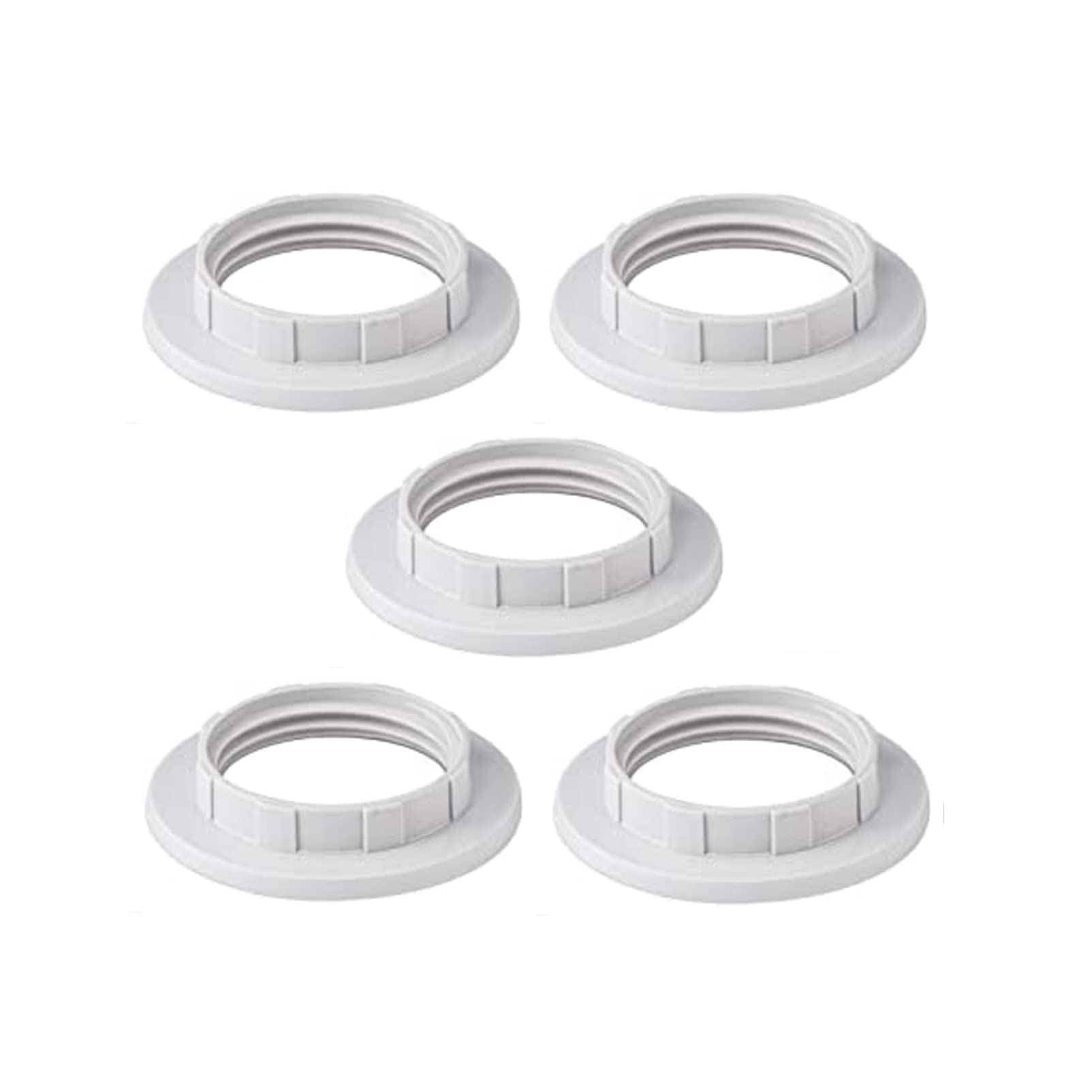 5 Pcs E27 Converter Ring - Lamp Shade Reducer, Plastic Twist Adapter Washer for Lamp Holder - White-picture-20