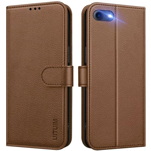 Custodia protezione completa in pelle materiale premium cover per iPhone SE 2022 / SE 2020 / iPhone 8 / 7 / 6S / 6. La custodia flip case è realizzata in pelle PU di prima qualità e in morbido TPU, silicone flessibile antiurto e resistente.La custodia cover a libro in pelle offre una protezione a 360 gradi.La tecnologia di blocco RFID impedisce il furto di informazioni.
