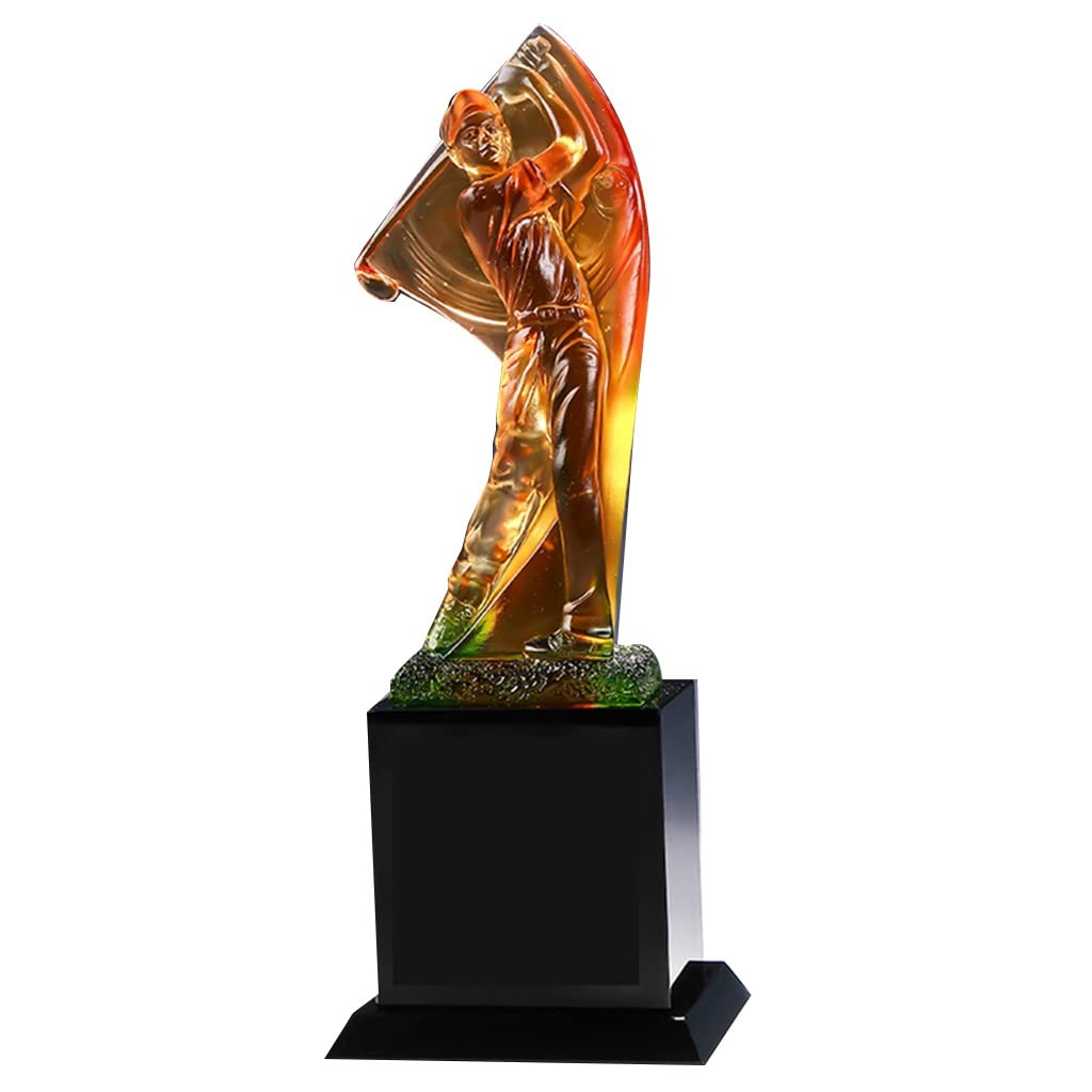 Pokale, Medaillen Auszeichnungen Trophäe Für Lauf-, Tennis- Und Golfwettbewerb Campus Games Awards Preise Trophäe Trophäe des Ehrenmeisters Gravur Trophäe Pokale (Color : Golf, S : 9 * 24.5cm)