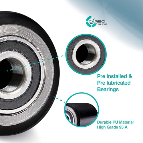 pallet jacktruck load wheels full set with axles and entry exit roller 334 x 37534 with bearings id 20mm poly tread black