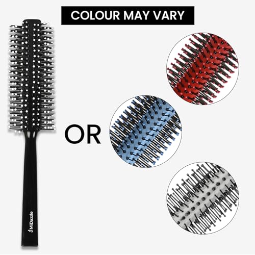 Image of Midazzle Roller Hair Brush For Men | Perfect Tool for Efficient Blow Drying, Adding Curls, Waves & Volume|Smoothening & Volumizing comb | Men Accessorie | For All Hair Types (MIHB0042)