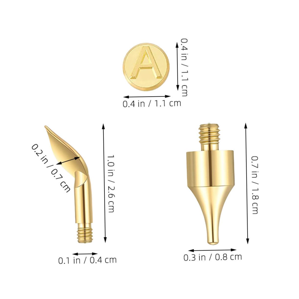 AUTSUPPL Assurance Brass Burning Tips for Wood Carving Woodburning Lettering Crafts