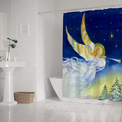 Rideau de douche ange en tissu imperméable 150x180 cm - 3