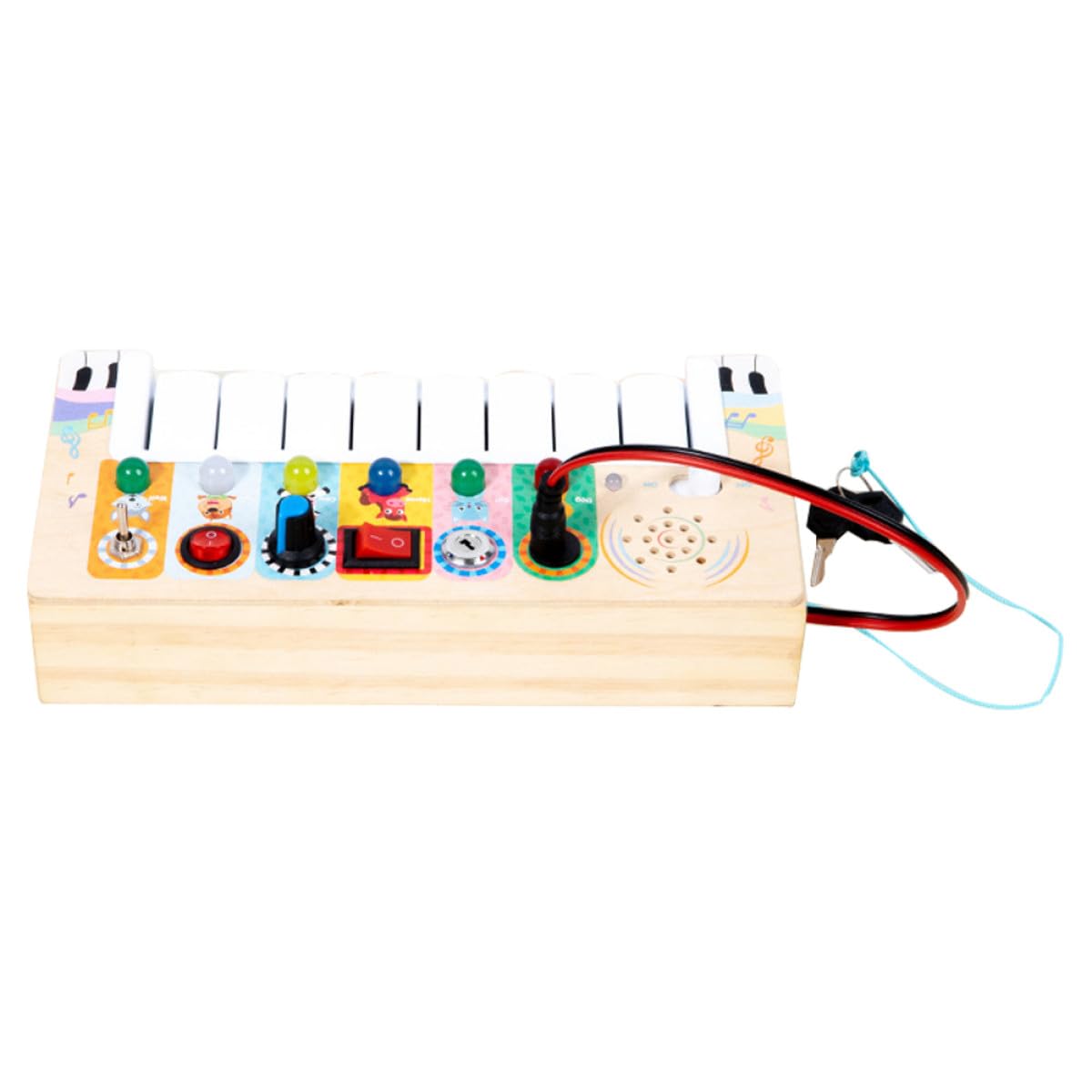 Juguete Musical de Madera Led, 1 Pieza, Electrónico, para Niños