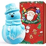 AstraVox Christmas Chew Toys, Indestructible Squeaky Dog Toys for Aggressive Chewers, Tough Dog Chew Toys for Large Medium Dogs Breed with Non-Toxic Natural Rubber (Snowman)