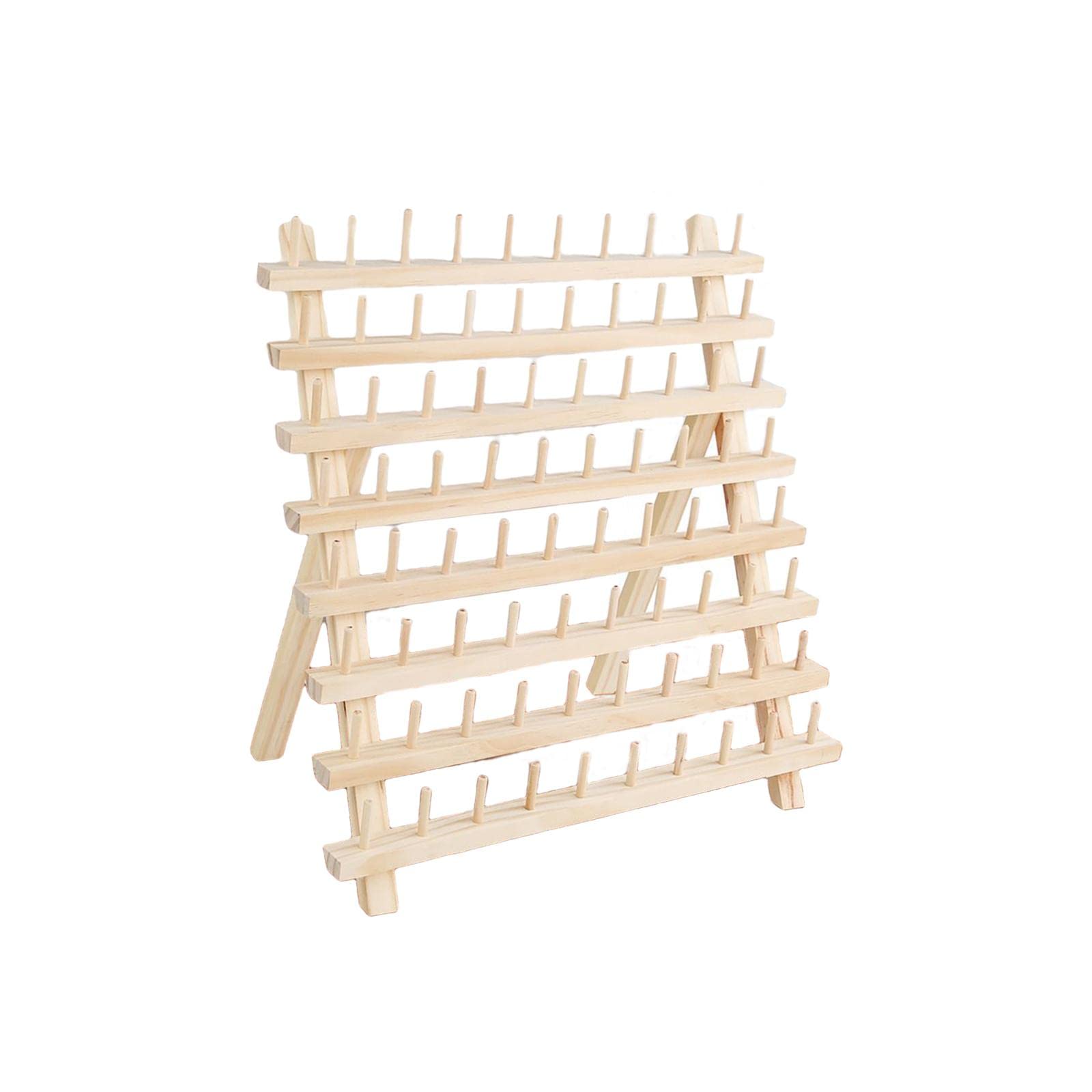 Nishiyuenyi Wooden Thread Storage Rack for 80 Spools - Ideal for Sewing and Knitting