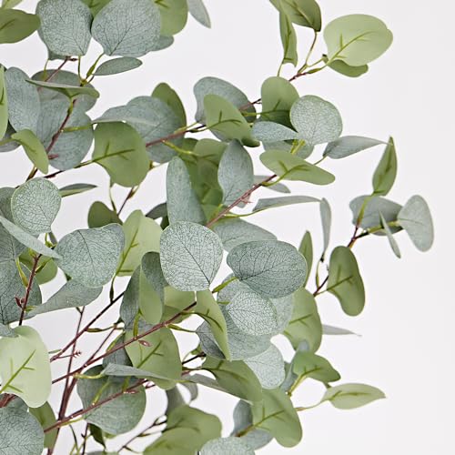 Image of Aveyas 5ft Artificial Eucalyptus Tree for Home Decor, 5 Feet Large Faux Floor Plant Fake Silk Trees with Pot for Indoor Outdoor House Living Room Office (5 ft Tall)