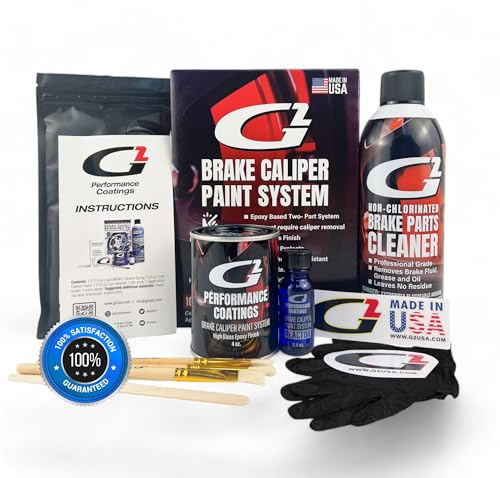 Image of G2 High Temperature Brake Caliper Paint Kit - High Gloss, Wear and Heat Resistant, Epoxy Paint System - Dries Hard, No Flaking or Fading Hawkins Blue