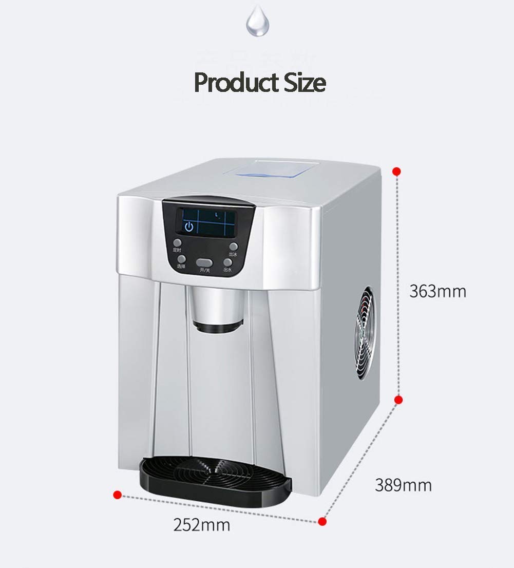 3flqoopp Ice Maker Machine Counter Top Home, Ice Cubes Ready 6 Mins 15 Kg Ice/24 Hrs, Timing Function, Automatic Ice Water Fetch Small-Scale Tea Shop on Fridge.com - View 4