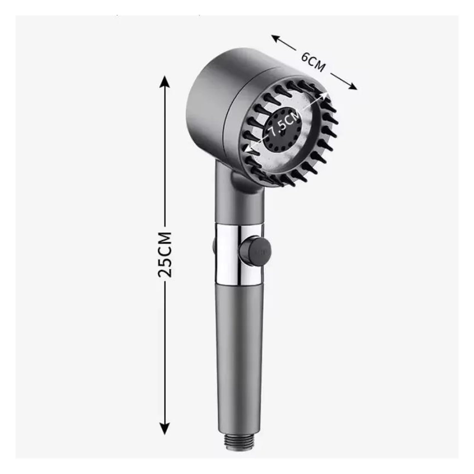 Soffione doccia portatile con pannello grande da 15 cm, 3 modalità, filtro per l'acqua, regolabile ad alta pressione(Purple E -2.0m)