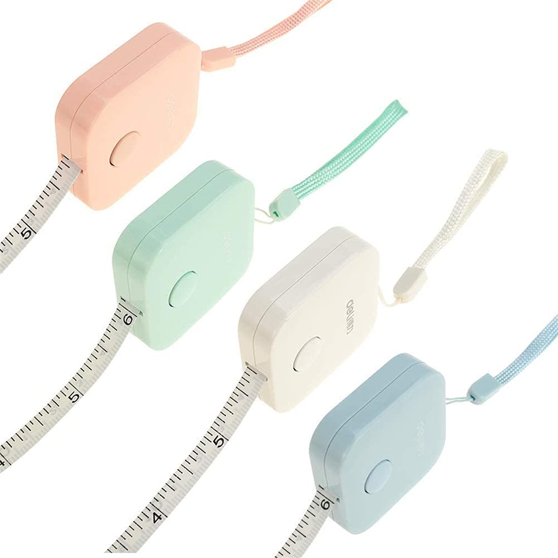 Soft Tape, ELECDON 2 Pack Cute Soft Tape for Body Measuring Retractable Soft Tape for Sewing Tailor Fabric Measurements (Random Colors)