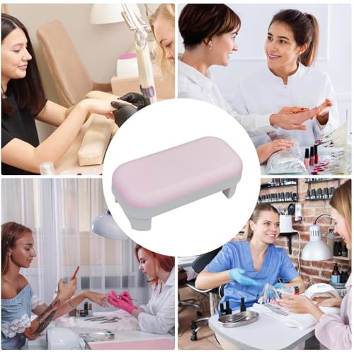 Podpórka pod ramię do paznokci | Zdejmowany podłokietnik z miękkiego silikonu, poduszka pod dłoń do paznokci, do salonu domowego DIY entuzjastów techników początkujących kobiet dziewcząt manicure i