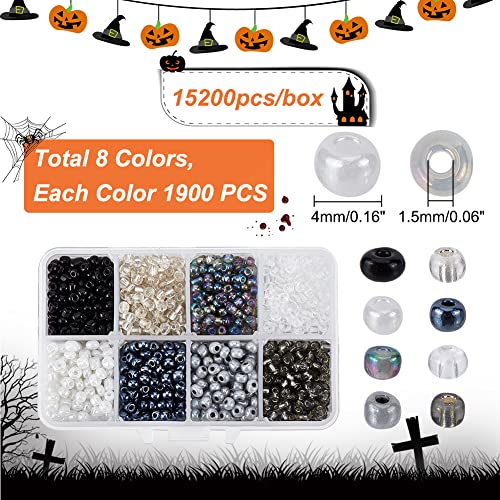 Ph Pandahall 1440 Pcs 6/0 4Mm 8 Colors Glass Seed Beads Lined Pony Bead Waist Beads Tiny Spacer Czech Beads For Earring Bracelet Necklace Key Chain Jewelry Making #TOP4