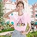 KIDDAD Magical Shirts for Women: Princess Shirt Magic Kingdom T Shirt Funny Family Vacation Tee Casual Holiday Tee Tops Pink
