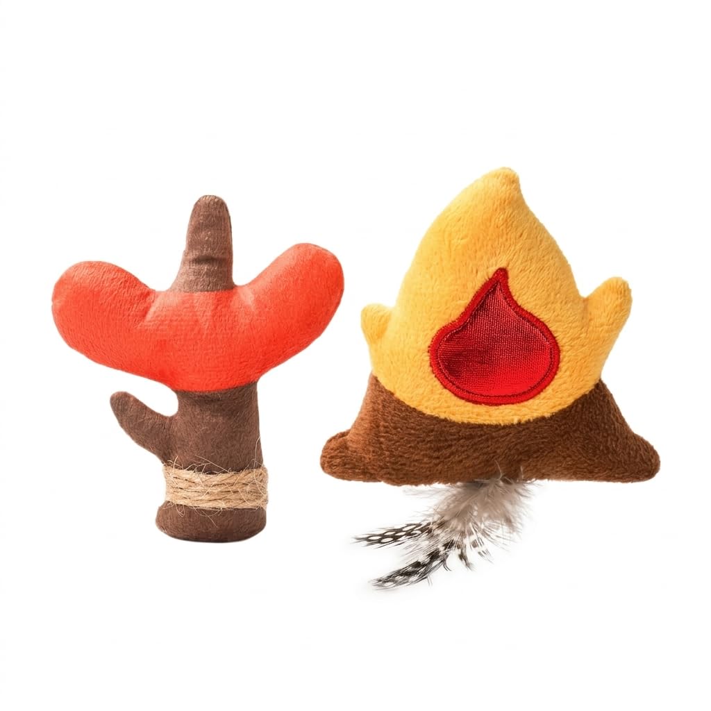 Jouets pour chat interactifs lot de 2 saucisse et feu de camp HugSmart