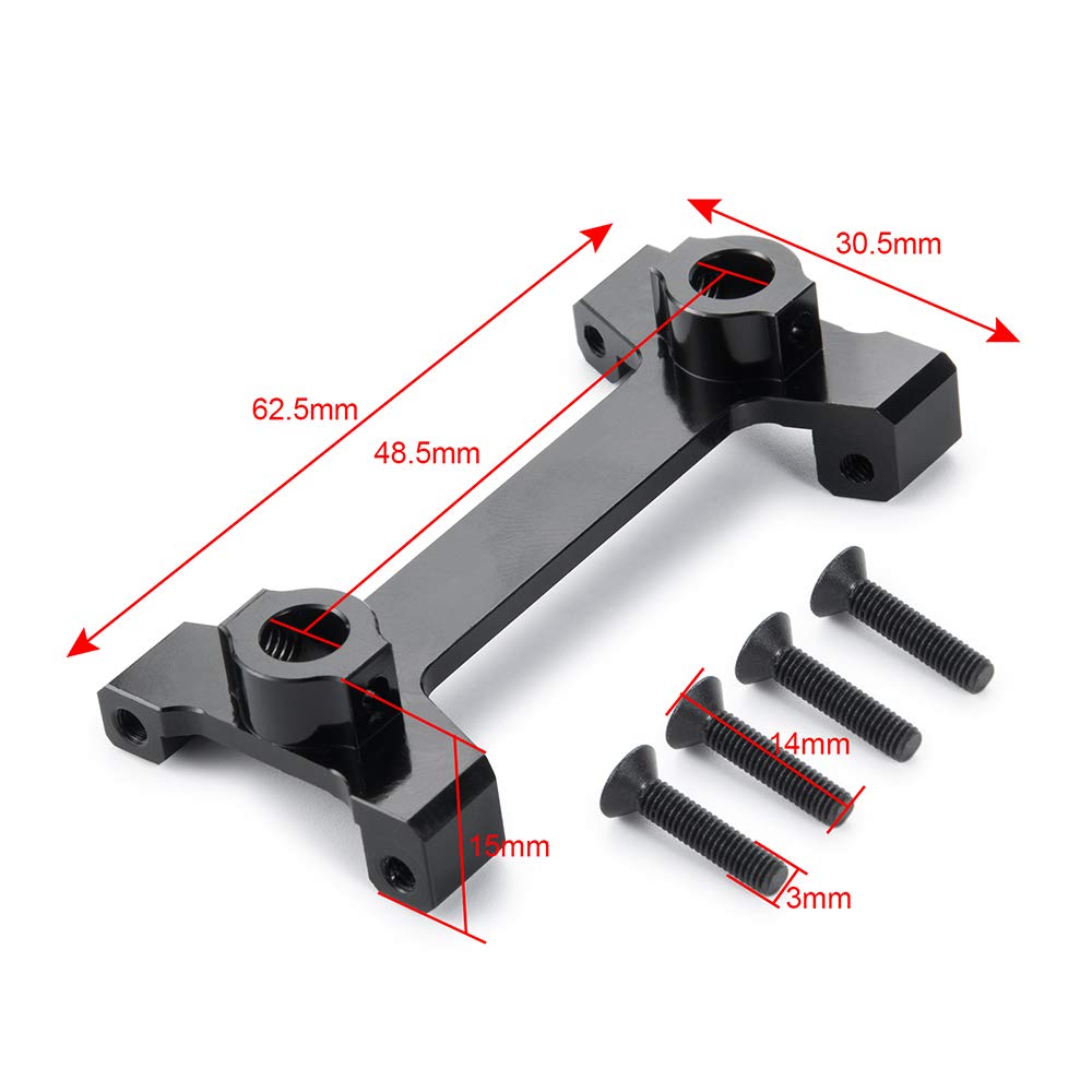RCLions Soporte de aluminio delantero y trasero para Axial SCX10 iii AXI03007 Upgrades 1/10th RC Crawler Car Accessories