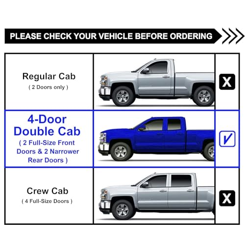 Estribos laterales para Chevy Silverado 1999-2019 3" negros miniatura 4