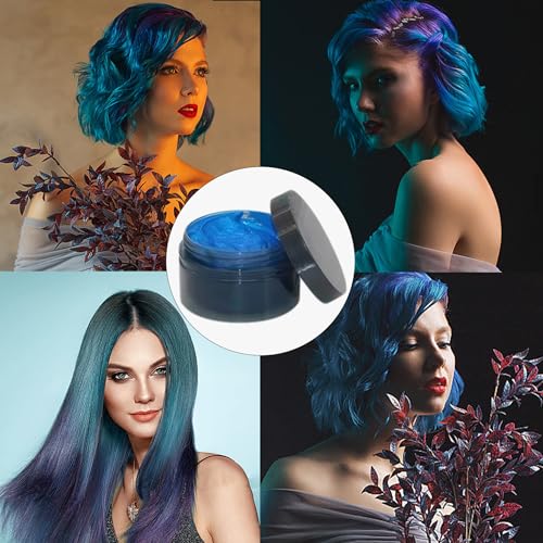Color Temporal para Cabello Azul Lavable Rápido Secado miniatura 5