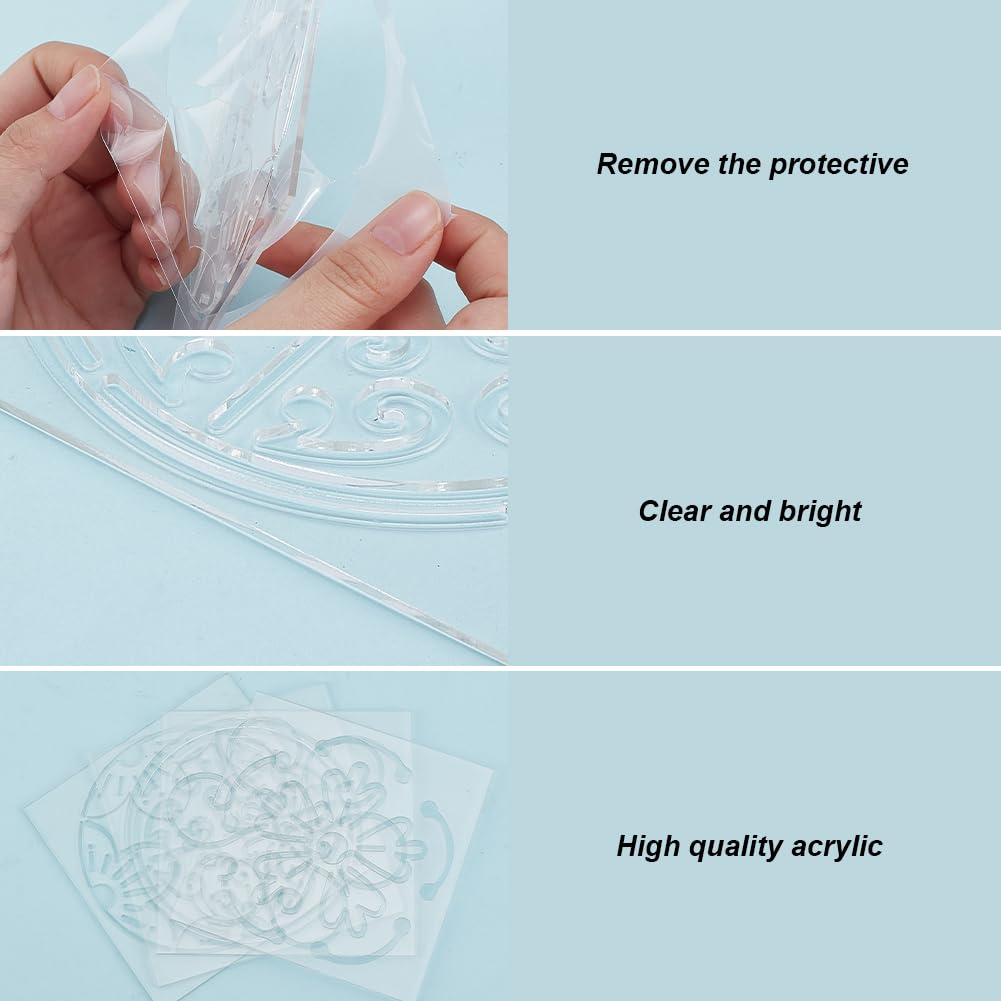 Yousoontic 8-Piece Sashiko Stencil Kit - Reusable Geometric Quilting Templates For Embroidery & Hand Sewing - View #5