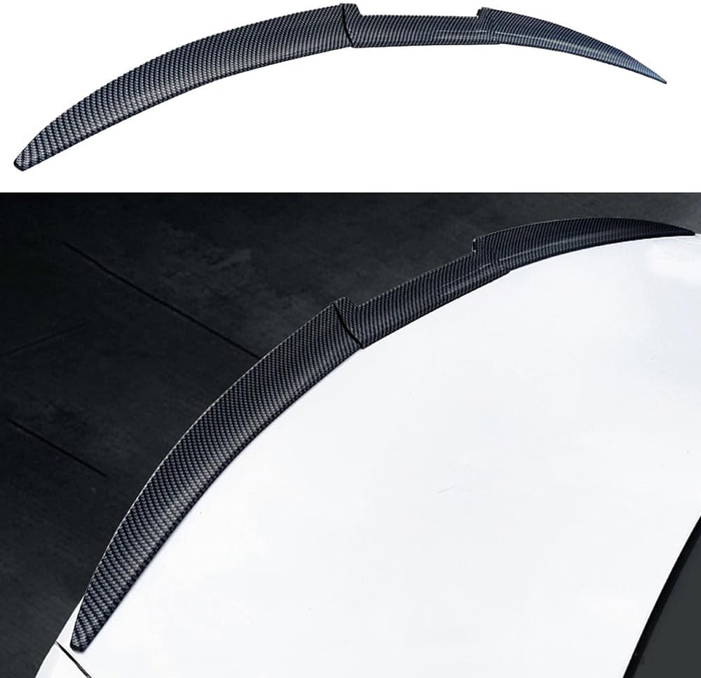 Rear Spoiler for Renault Symbol II 2008-2012,Decklid Lip High Kick Rear Trunk Wing Deck Lid Wing Lip Splitter Fit Exterior Accessories,Carbon Fiber Look