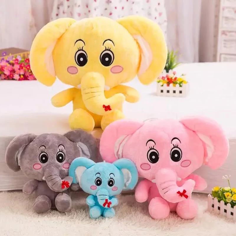 Image of MABLE Elephant Soft Toy for Kids Big Ear Plush Stuffed Animal Toy | Cute & Huggable, Gifting Toy for Baby Boys & Girls Grey
