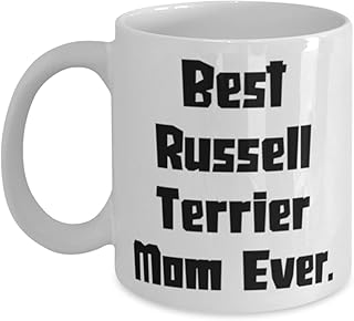 Russell Terrier Dog Gifts For Dog Mom, Best Russell Terrier Mom Ever, Fancy Russell Terrier Dog 11oz 15oz Mug, Cup From Friends, Dog toys, Dog treats, Dog beds, Dog clothes, Dog collars, Dog leashes