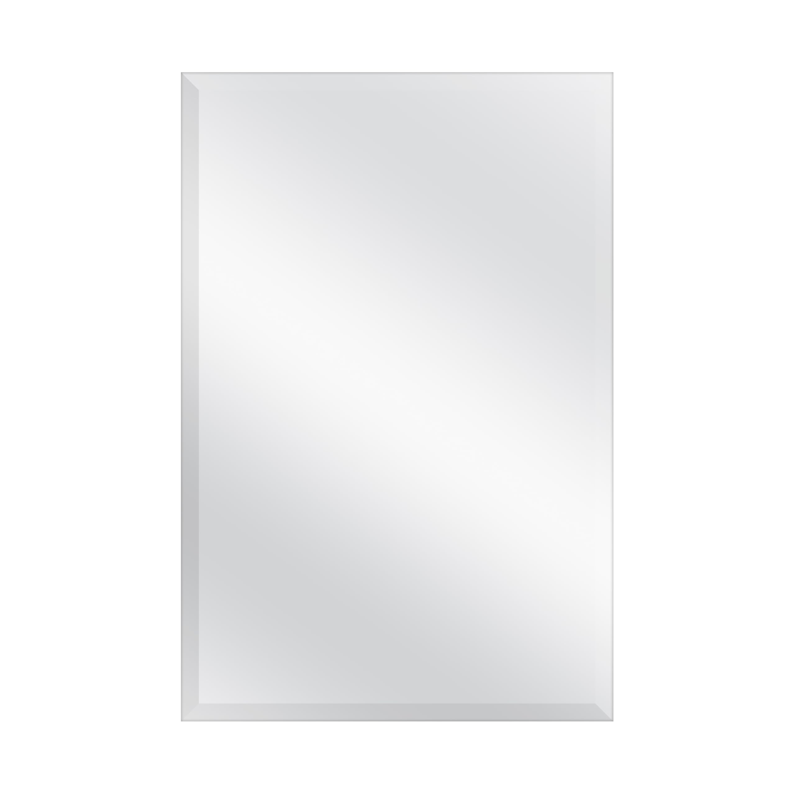 MCS Frameless Wall Mirror with 1 inch Bevel, 20x30 inch, Silver