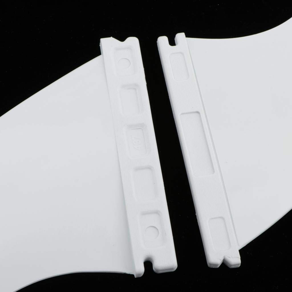 meadawgs® 3pcs longboard surfboard surfing fins thruster for future base white