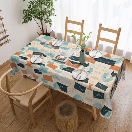 Nappe rectangulaire anti-tache de papeterie postale pour protéger la table de cuisine