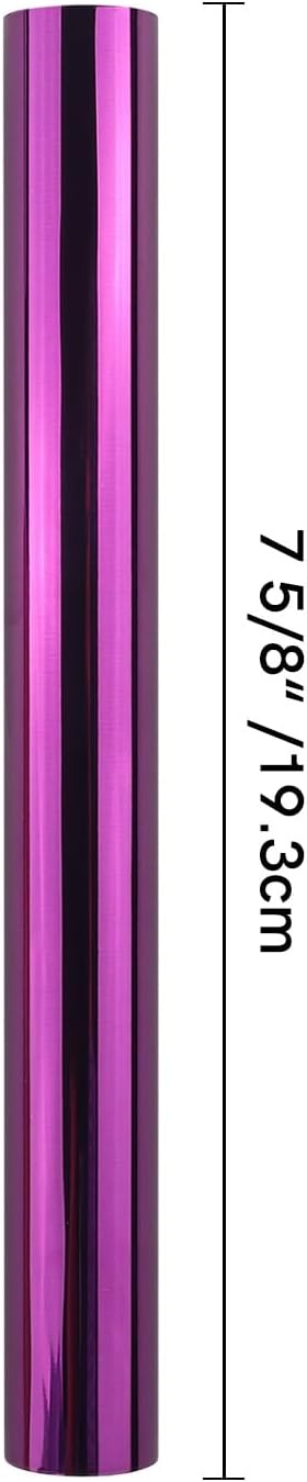 Briartw Toner Reactive Foil by Laser Printer and Laminator,6 Roll 16.4ft X 7.6inch Purple Transfer Foil Paper Bundle for DIY Craft Embossing Scrapbooking Cards Making