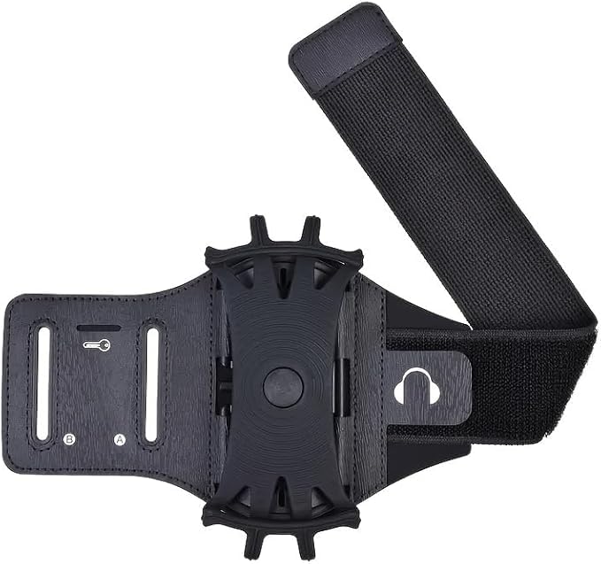 Phone Holder for Running, Phone Wrist Strap, Arm Band for Phone for Running Universal 360° Rotating Wrist Phone Holder with Detachable Sports Armband and Key Clip for iPhone 16 15 14 13 Pro Max