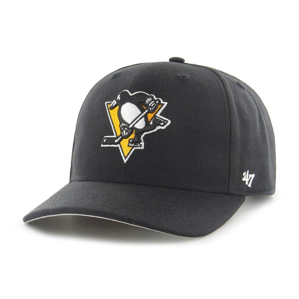 Unisex Black 47 Brand Low Profile Snapback Cap - Zone Pittsburgh Penguins