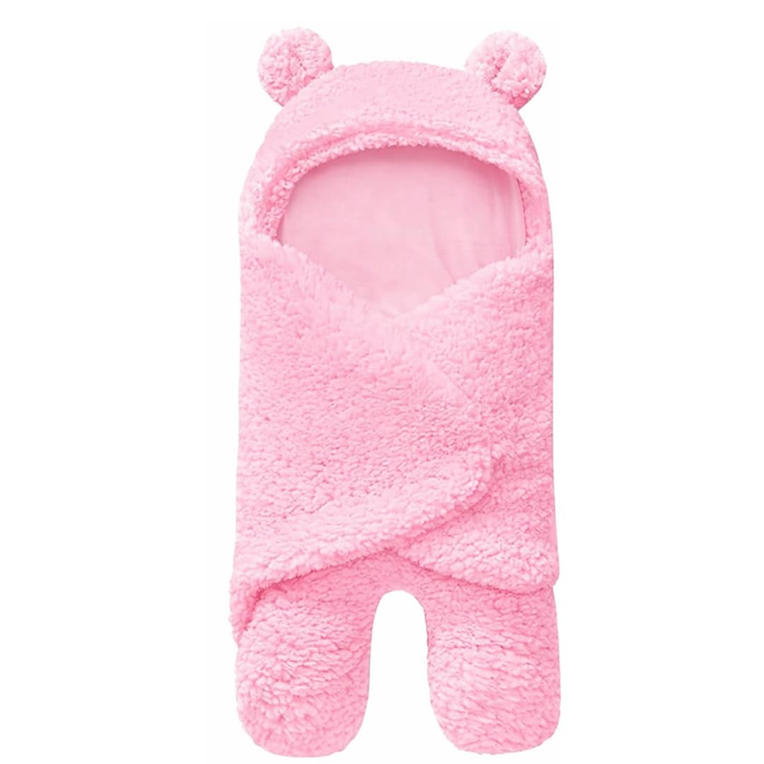 Baby Swaddle Blanket, Ultra-Soft Swaddling Wrap For Infant, Unisex Baby Hooded Swaddle,