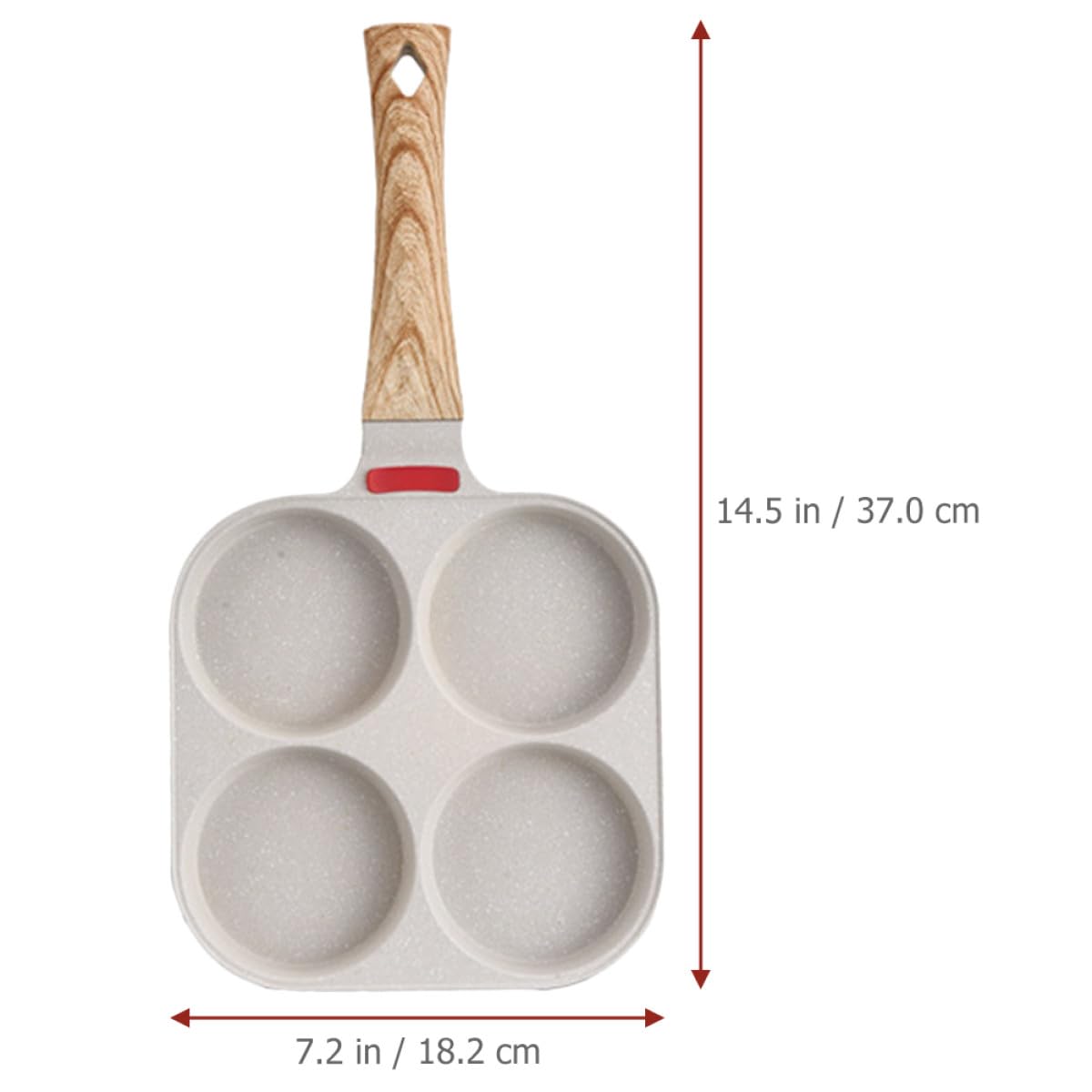 PACKOVE Sartén para Cocinar Huevos y Hamburguesas y Cuatro Orificios Antiadherente de Piedra Médica Adecuado para Desayunos en Casa y Niños Niños