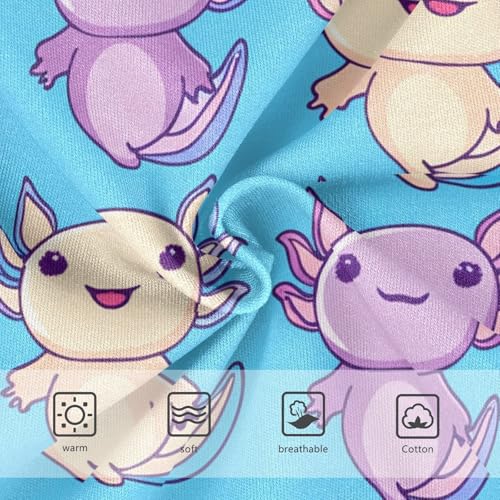 Girls Underwear Toddler 2t Cotton Panties for Girl Aesthetic Briefs Underpants Cute Cartoon Axolotls Pastel3