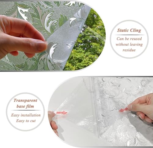 Image of CREON Premium Window Films for Privacy Frosted Window Film self Adhesive Decorative Window Sticker Home Office Glass Stickers for Doors, Bathroom, Living Room (MERIGOLD /Frosted, 12X80 in)