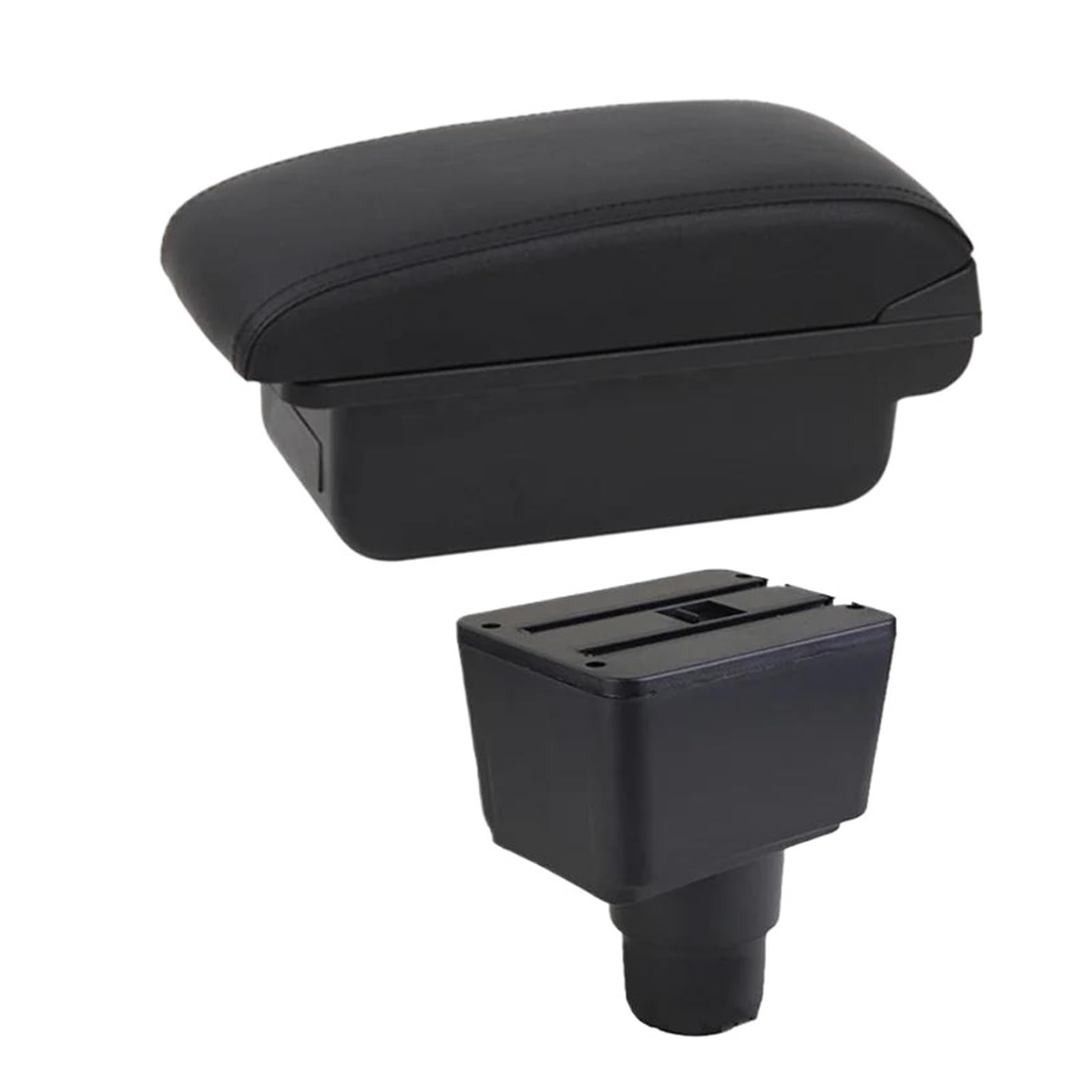 REOKIP Car Armrest Box Interior Details Retrofit Center Storage Box For Ford For EcoSport 2018 2019 2020 2021 Car Arm Rest Box(B1 Black Line)