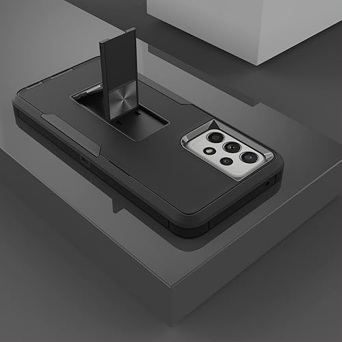 Miniatura 7 de Asuwish Funda de teléfono para Samsung Galaxy A52A52S 5G con protector de pantalla de vidrio templado y soporte híbrido resistente para celular